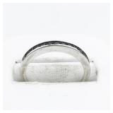 Bangkok Ratnaraj Jewelers Green Tourmaline Sterling Silver Band. Size 7 - 7.25.