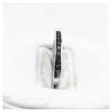 Bangkok Ratnaraj Jewelers Green Tourmaline Sterling Silver Band. Size 7 - 7.25.