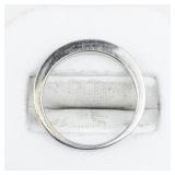 Bangkok Ratnaraj Jewelers Green Tourmaline Sterling Silver Band. Size 7 - 7.25.