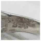 Mexico (Unknown) Turquoise Eyes Frog Sterling Silver Statement Ring . Size 9.75 - 10.