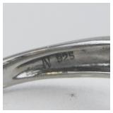 Amethyst Opal CZ Sterling Silver Ring. Size 9 - 9.25.