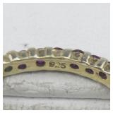 Designs by FMC Five Stone CZ Vermeil (Sterling Silver) Band. Size 6.75 - 7.