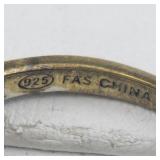 Pink Eternity Vermeil (Sterling Silver) Band. Size 8 - 8.25.