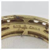 Amethyst Vermeil (Sterling Silver) Statement Ring . Size 4.75 - 5.