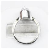 Heart Shaped Topaz sterling Silver Ring. Size 6.5 - 6.75.