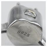 Heart Shaped Topaz sterling Silver Ring. Size 6.5 - 6.75.