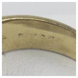 Lab Grown Ruby Heart 18K Gf Ring. Size 6.75 - 7.