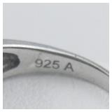 London Blue Topaz? Sterling Silver Ring. Size 6.75 - 7.