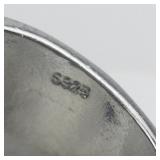 Blue Rhinestone Knot Sterling Silver Statement Ring . Size 6.25 - 6.5.