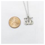 Tiffany & Co. "Try God" Sterling Silver Pendant Necklace .