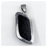 Multi-Colored Dichroic Glass sterling silver pendant (no chain).