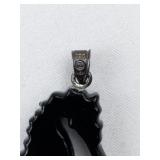 Colorful Seahorse sterling silver pendant (no chain).