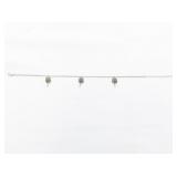 Peridot Accented Palm Tree Sterling Silver Charm Bracelet.