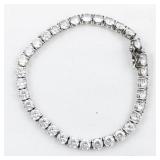 CZ Sterling Silver Tennis Bracelet.