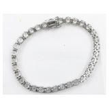 CZ Sterling Silver Tennis Bracelet.