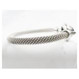 Esposito  Black Onyx Sterling Silver Hinged Bangle.