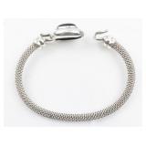 Esposito  Black Onyx Sterling Silver Hinged Bangle.