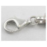 Twisted Rope sterling Silver Chain Bracelet .