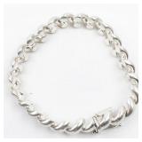 MILOR Sand Marco Diamond Cut Link sterling Silver Bracelet.