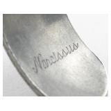 Floral Silver Tone Base Metal Bangle Bracelet.