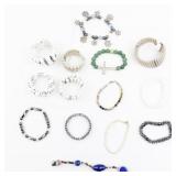 Set of twelve  Bracelets .