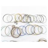 set of 20+ Base Metal Bangle Bracelets.