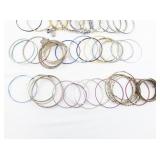 set of 20+ Base Metal Bangle Bracelets.