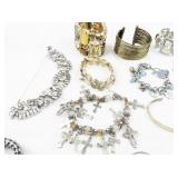 set of 20+ Gold & Silver Tone Base Metal Bracelets.