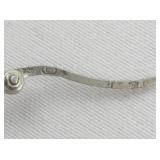 Infinity Loop Sterling Silver Hinged Wire Hoop Earrings.