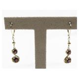 Gorgeous Garnet Vermeil (Sterling Silver) Omega Back Earrings .
