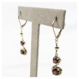 Gorgeous Garnet Vermeil (Sterling Silver) Omega Back Earrings .