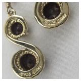 Gorgeous Garnet Vermeil (Sterling Silver) Omega Back Earrings .