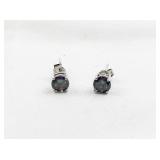 Mystic Topaz Sterling Silver Stud Earrings .