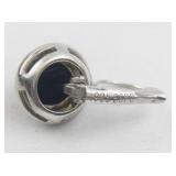 Esposito  Black Onyx Sterling Silver Earrings .