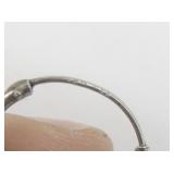 Small Aqua Orb Sterling Silver Hoop Earrings .