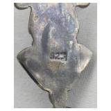 Amethyst Heart Drop Sterling Silver French Wire Dangle Earrings .