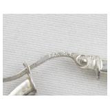 Designs by FMC 35mm Classic Sterling Silver Hinged Wire Hoop Earrings.