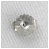 Bangkok Ratnaraj Jewelers Peridot 7 Diamond Flower sterling Silver Stud Earrings .