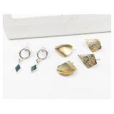 Set of twelve  Gold & Silver Tone Base Metal Earrings .