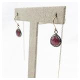 Ruby 14K Gf Threader Earrings.