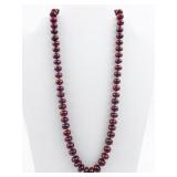 Beautiful Polished Natural Ruby Gold Filled Bead Necklace. ***New Old Stock***