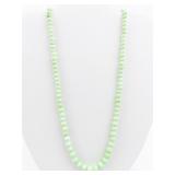 Graduated Green Sterling Silver Bead Necklace. ***New Old Stock***