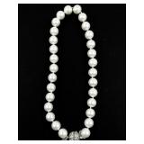 White Bead Necklace. ***New Old Stock***
