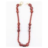 Red Coral Bead Necklace. ***New Old Stock***