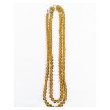 Amber Double-Strand Bead Necklace. ***New Old Stock -Estimated Replacement Value $200***