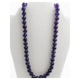 12mm Round Faceted Amethyst Bead Necklace. ***New Old Stock -Estimated Replacement Value $250***