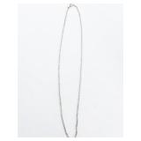 Classic 18" Singapore Sterling Silver Chain Necklace.