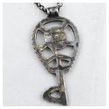 Sigmund Espeland  Norwegian Viking Age Key Sterling Silver Pendant Necklace . Made In Norway!