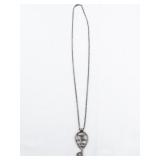 Sigmund Espeland  Norwegian Viking Age Key Sterling Silver Pendant Necklace . Made In Norway!