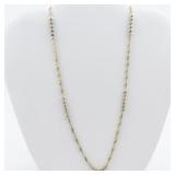 Singapore & Beaded Vermeil (Sterling Silver) Chain Necklace.